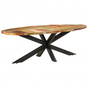 Dining Table Varied colors from reclaimed wood Solid re...