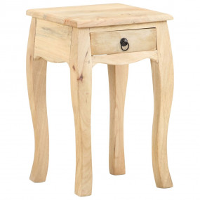 Bed Cabinet Brown Solid mango wood Compact Bedside Tabl...