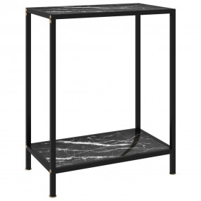 Console Table Black Tempered Glass Medium Console Table