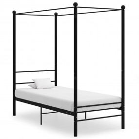 Bed Frame Black Powder-coated metal Twin Durable Bed Fr...