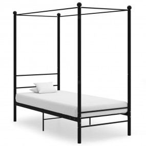 Bed Frame Black Powder-coated Metal Twin Tough Bed Fram...