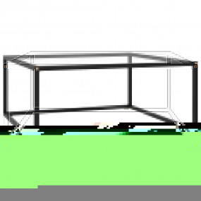 Coffee Table Black and clear Tempered glass, powder-coa...