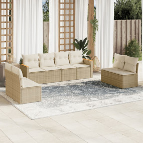 Garden Sofa Set Beige, Cream White