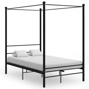 Bed Frame Black Powder-coated metal Double Bed Frame
