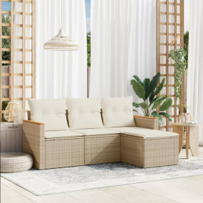 Garden Sofa Set Beige, Cream White