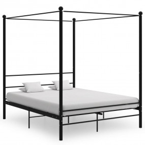 Bed Frame Black Powder-coated metal Full Durable Bed Fr...