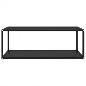 Coffee Table Black Tempered Glass Medium Coffee Table
