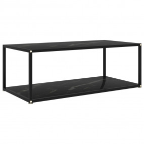 Coffee Table Black Tempered glass, powder-coated steel ...
