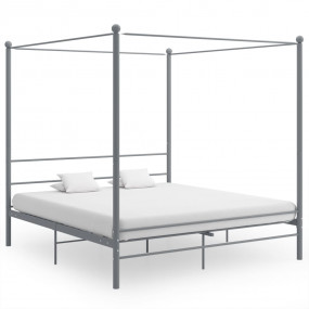 Bed Frame Gray Powder-coated metal