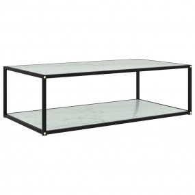 Coffee Table White Tempered glass, powder-coated steel ...