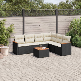 Garden Sofa Set Black, Cream White