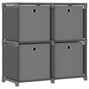 Display Shelf Grey Polyester fabric and steel Medium