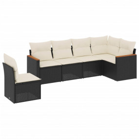 Garden Sofa Set Black, Cream White