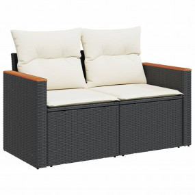 Garden Sofa Set Black, Cream White
