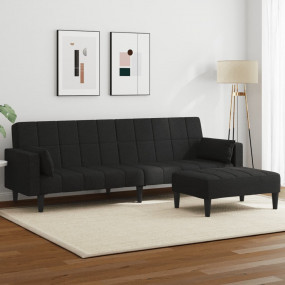 Sofa Bed Black Polyester Standard