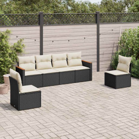 Garden Sofa Set Black