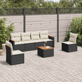 Garden Sofa Set Black, Cream White