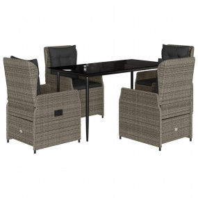 Garden Dining Set Grey, Black, Dark Grey