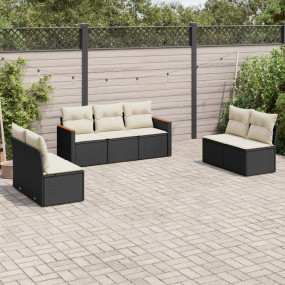 Garden Sofa Set Black and Cream white