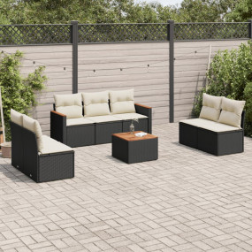 Garden Sofa Set Black PE rattan Large Modular Garden So...