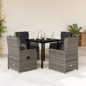 Garden Dining Set Gray, Black, Dark Gray
