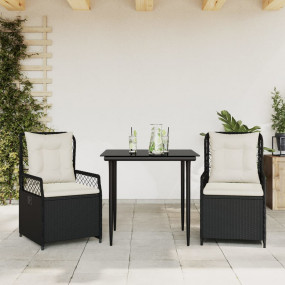 Garden Dining Set Black