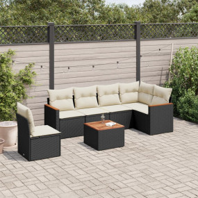 Garden Sofa Set Black PE rattan Large Modular Garden So...
