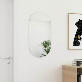Mirror Transparent Glass 31.5x15.7 in Modern Mirror