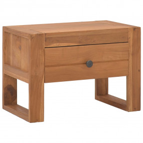 Bedside Cabinet Natural Teak Solid teak wood Compact Du...