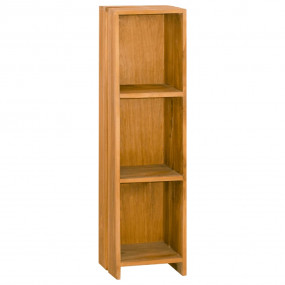 Bookshelf Natural Wood Solid Teak Wood 11.8x11.8x43.3 i...