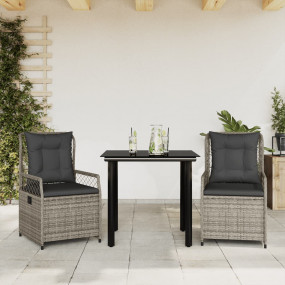Garden Dining Set Grey, Black, Dark Grey