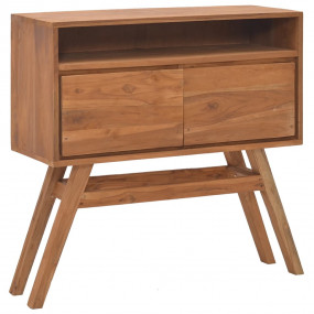 Console Table Warm Natural Solid Teak Wood Standard Con...