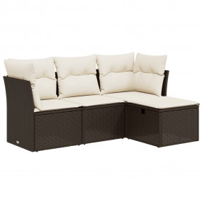 Garden Sofa Set Brown