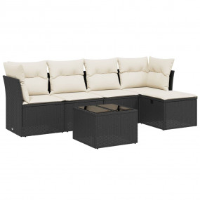 Garden Sofa Set Black, Cream White