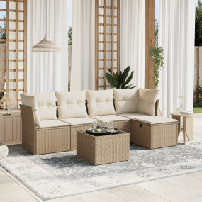 Garden Sofa Set Beige, Cream White