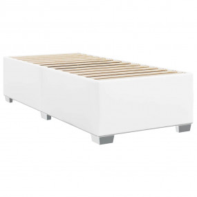 Bed Frame White Faux leather, plywood, engineered wood ...