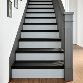 Stair Tread Set of 20 Dark Brown Solid oak wood 27.6x11...