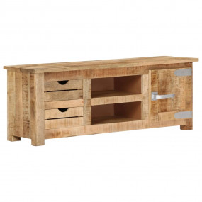 TV Cabinet Natural Wood Rough Mango Wood, MDF Medium TV...
