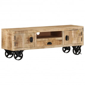 TV Cabinet Natural mango wood Rough mango wood, cast ir...