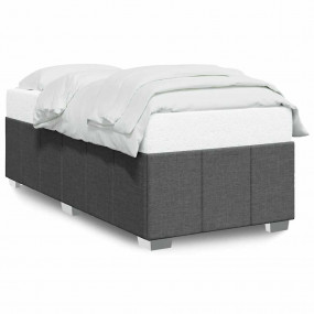 Bed Frame Dark Gray Polyester, Engineered wood, Plywood...
