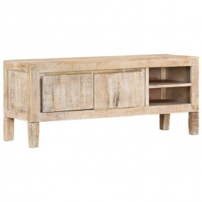 TV Cabinet Natural Wood Solid Mango Wood Medium TV Cabi...