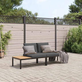 Garden Sofa Set Black, Anthracite