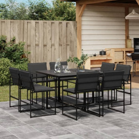 Garden Dining Set Black