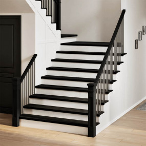 Stair Tread Set of 2 Dark brown Solid oak wood