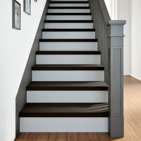 Stair Tread Set of 2 Dark brown Solid oak wood