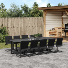 Garden Dining Set Black