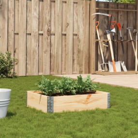 Garden Planter Natural wood Solid pine wood 31.5 x 23.6...