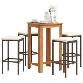 Garden Bar Set Brown, Cream