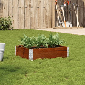 Garden Planter Brown Solid pine wood 31.5 x 23.6 x 8.5 ...