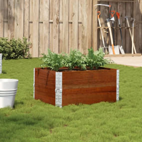 Garden Planter Brown Solid Pine Wood Medium Foldable